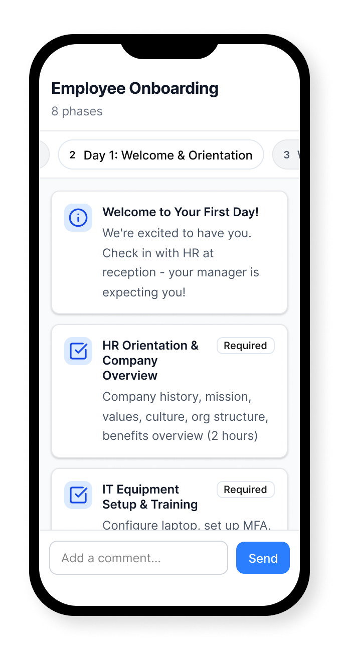 Journeys mobile view